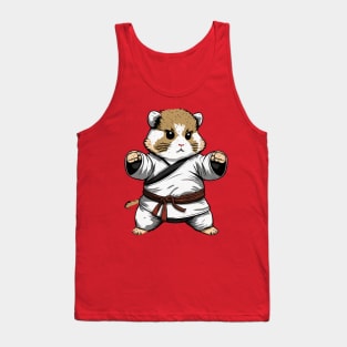 Karate Belt Colors Hamster Japanese Martial Art Defense Tank Top